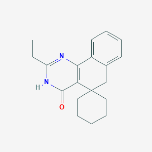 2-ethylspiro[3,6-dihydrobenzo[h]quinazoline-5,1'-cyclohexane]-4-one