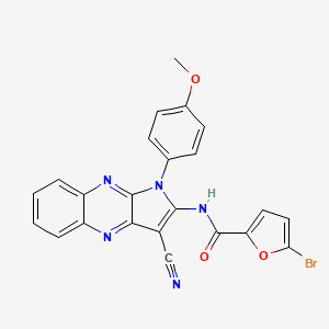 5-bromo-N-[3-cyano-1-(4-methoxyphenyl)pyrrolo[3,2-b]quinoxalin-2-yl]furan-2-carboxamide