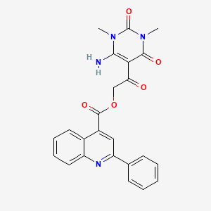 [2-(4-Amino-1,3-dimethyl-2,6-dioxopyrimidin-5-yl)-2-oxoethyl] 2-phenylquinoline-4-carboxylate