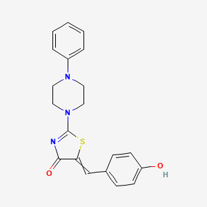 molecular formula C20H19N3O2S B10810606 5-[(4-Hydroxyphenyl)methylidene]-2-(4-phenylpiperazin-1-yl)-1,3-thiazol-4-one 