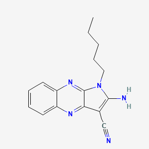 2-Amino-1-amyl-pyrrolo[3,2-b]quinoxaline-3-carbonitrile