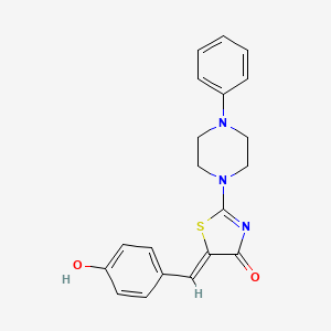 (5Z)-5-(4-hydroxybenzylidene)-2-(4-phenylpiperazin-1-yl)-1,3-thiazol-4(5H)-one