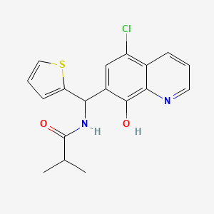 N-[(5-chloro-8-hydroxy-7-quinolyl)-(2-thienyl)methyl]-2-methyl-propanamide