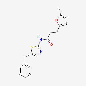 N-(5-benzyl-1,3-thiazol-2-yl)-3-(5-methylfuran-2-yl)propanamide