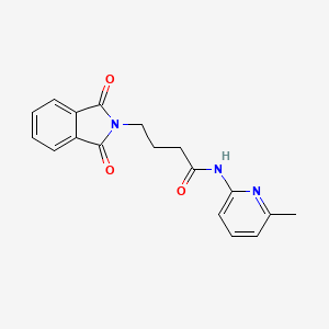 molecular formula C18H17N3O3 B10810767 4-(1,3-Dioxo-1,3-dihydro-isoindol-2-yl)-N-(6-methyl-pyridin-2-yl)-butyramide 