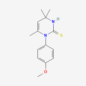 1-(4-Methoxyphenyl)-4,4,6-trimethyl-1,2,3,4-tetrahydropyrimidine-2-thione