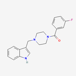 (3-fluorophenyl)[4-(1H-indol-3-ylmethyl)piperazin-1-yl]methanone