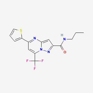 N-propyl-5-(thiophen-2-yl)-7-(trifluoromethyl)pyrazolo[1,5-a]pyrimidine-2-carboxamide