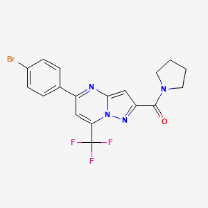 5-(4-Bromophenyl)-2-(pyrrolidin-1-ylcarbonyl)-7-(trifluoromethyl)pyrazolo[1,5-a]pyrimidine