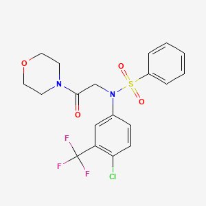 N-[4-chloro-3-(trifluoromethyl)phenyl]-N-[2-(morpholin-4-yl)-2-oxoethyl]benzenesulfonamide