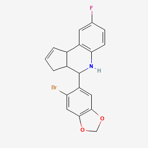 4-(6-bromo-1,3-benzodioxol-5-yl)-8-fluoro-3a,4,5,9b-tetrahydro-3H-cyclopenta[c]quinoline