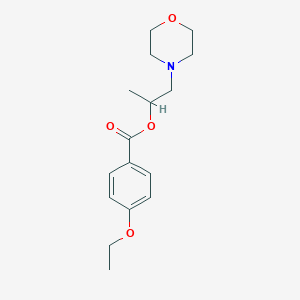 molecular formula C16H23NO4 B10811113 1-(Morpholin-4-yl)propan-2-yl 4-ethoxybenzoate 