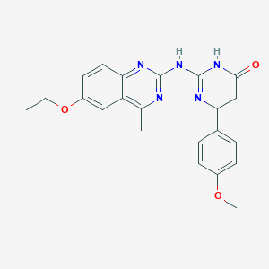 2-((6-Ethoxy-4-methylquinazolin-2-yl)amino)-6-(4-methoxyphenyl)-5,6-dihydropyrimidin-4(3H)-one