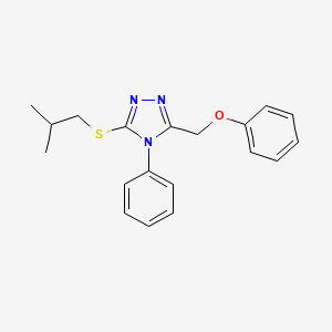 3-(2-Methylpropylsulfanyl)-5-(phenoxymethyl)-4-phenyl-1,2,4-triazole