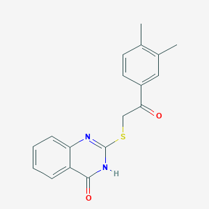 1-(3,4-Dimethylphenyl)-2-[(4-hydroxyquinazolin-2-yl)sulfanyl]ethanone