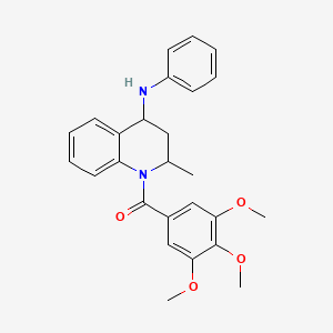 molecular formula C26H28N2O4 B10811224 [2-methyl-4-(phenylamino)-3,4-dihydroquinolin-1(2H)-yl](3,4,5-trimethoxyphenyl)methanone 