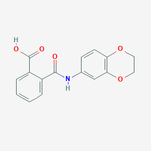 2-((2,3-Dihydrobenzo[b][1,4]dioxin-6-yl)carbamoyl)benzoic acid