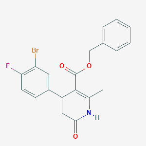 Benzyl 4-(3-bromo-4-fluorophenyl)-2-methyl-6-oxo-1,4,5,6-tetrahydropyridine-3-carboxylate