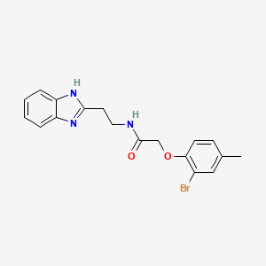 N-[2-(1H-benzimidazol-2-yl)ethyl]-2-(2-bromo-4-methylphenoxy)acetamide