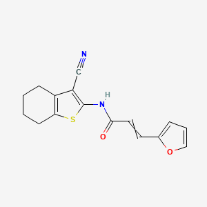 N-(3-cyano-4,5,6,7-tetrahydro-1-benzothiophen-2-yl)-3-(furan-2-yl)prop-2-enamide