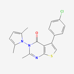 5-(4-chlorophenyl)-3-(2,5-dimethyl-1H-pyrrol-1-yl)-2-methylthieno[2,3-d]pyrimidin-4(3H)-one