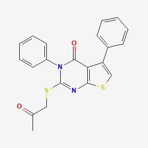 2-[(2-oxopropyl)sulfanyl]-3,5-diphenylthieno[2,3-d]pyrimidin-4(3H)-one