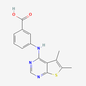 3-[(5,6-Dimethylthieno[2,3-d]pyrimidin-4-yl)amino]benzoic acid