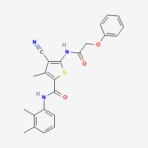 4-Cyano-3-methyl-5-(2-phenoxy-acetylamino)-thiophene-2-carboxylic acid (2,3-dimethyl-phenyl)-amide