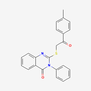 2-[2-(4-Methylphenyl)-2-oxoethyl]sulfanyl-3-phenylquinazolin-4-one