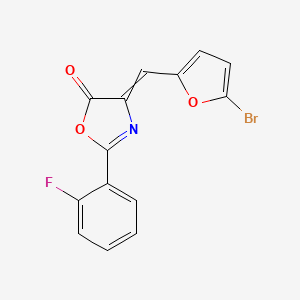 4-[(5-Bromofuran-2-yl)methylidene]-2-(2-fluorophenyl)-1,3-oxazol-5-one