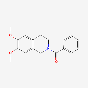 molecular formula C18H19NO3 B10811481 Isoquinoline, 2-benzoyl-1,2,3,4-tetrahydro-6,7-dimethoxy- CAS No. 14174-17-5