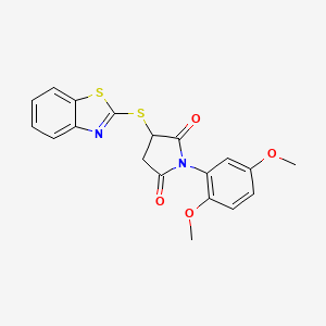 3-(1,3-Benzothiazol-2-ylsulfanyl)-1-(2,5-dimethoxyphenyl)pyrrolidine-2,5-dione