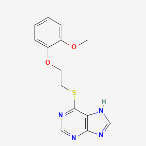 molecular formula C14H14N4O2S B10811498 6-[2-(2-methoxyphenoxy)ethylsulfanyl]-7H-purine 