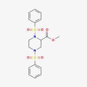 Methyl 1,4-bis(benzenesulfonyl)piperazine-2-carboxylate