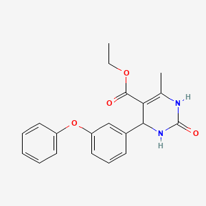 molecular formula C20H20N2O4 B10811505 Ethyl 6-methyl-2-oxo-4-(3-phenoxyphenyl)-1,2,3,4-tetrahydro-5-pyrimidinecarboxylate 