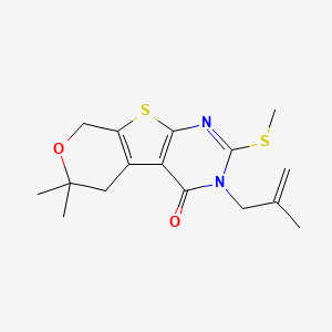 12,12-dimethyl-4-(2-methylprop-2-enyl)-5-methylsulfanyl-11-oxa-8-thia-4,6-diazatricyclo[7.4.0.02,7]trideca-1(9),2(7),5-trien-3-one