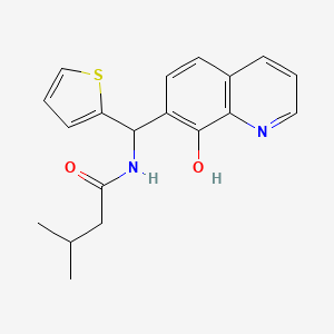 N-[(8-hydroxyquinolin-7-yl)-thiophen-2-ylmethyl]-3-methylbutanamide