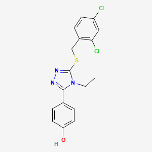 4-[5-[(2,4-Dichlorophenyl)methylsulfanyl]-4-ethyl-1,2,4-triazol-3-yl]phenol