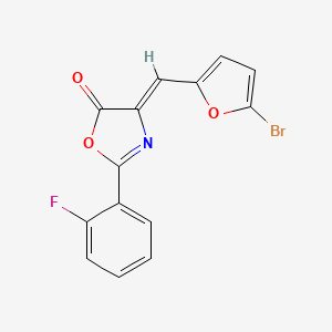 (4Z)-4-[(5-bromofuran-2-yl)methylidene]-2-(2-fluorophenyl)-1,3-oxazol-5-one