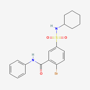 2-bromo-5-(cyclohexylsulfamoyl)-N-phenylbenzamide