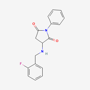 3-(2-Fluoro-benzylamino)-1-phenyl-pyrrolidine-2,5-dione