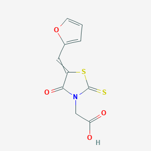 2-[5-(Furan-2-ylmethylidene)-4-oxo-2-sulfanylidene-1,3-thiazolidin-3-yl]acetic acid