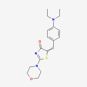 5-[[4-(Diethylamino)phenyl]methylidene]-2-morpholin-4-yl-1,3-thiazol-4-one