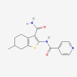 N-(3-carbamoyl-6-methyl-4,5,6,7-tetrahydro-1-benzothiophen-2-yl)pyridine-4-carboxamide