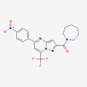 Azepan-1-yl[5-(4-nitrophenyl)-7-(trifluoromethyl)pyrazolo[1,5-a]pyrimidin-2-yl]methanone