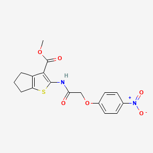 methyl 2-{[(4-nitrophenoxy)acetyl]amino}-5,6-dihydro-4H-cyclopenta[b]thiophene-3-carboxylate