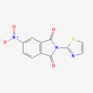 molecular formula C11H5N3O4S B10811787 5-Nitro-2-(1,3-thiazol-2-yl)isoindole-1,3-dione 