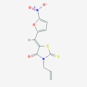 molecular formula C11H8N2O4S2 B10812049 (5Z)-5-[(5-nitrofuran-2-yl)methylidene]-3-prop-2-enyl-2-sulfanylidene-1,3-thiazolidin-4-one 