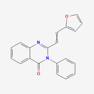 molecular formula C20H14N2O2 B10812059 2-[2-(Furan-2-yl)ethenyl]-3-phenylquinazolin-4-one 