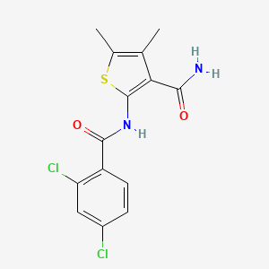 molecular formula C14H12Cl2N2O2S B10812106 2-(2,4-Dichlorobenzamido)-4,5-dimethylthiophene-3-carboxamide 